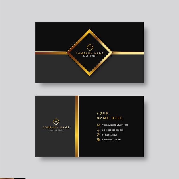 Realistic elegant business card design