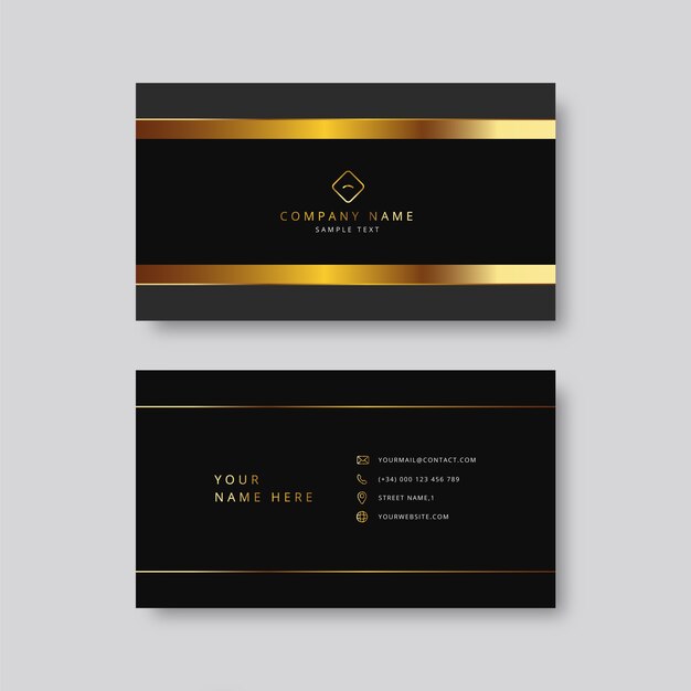 Realistic elegant business card design