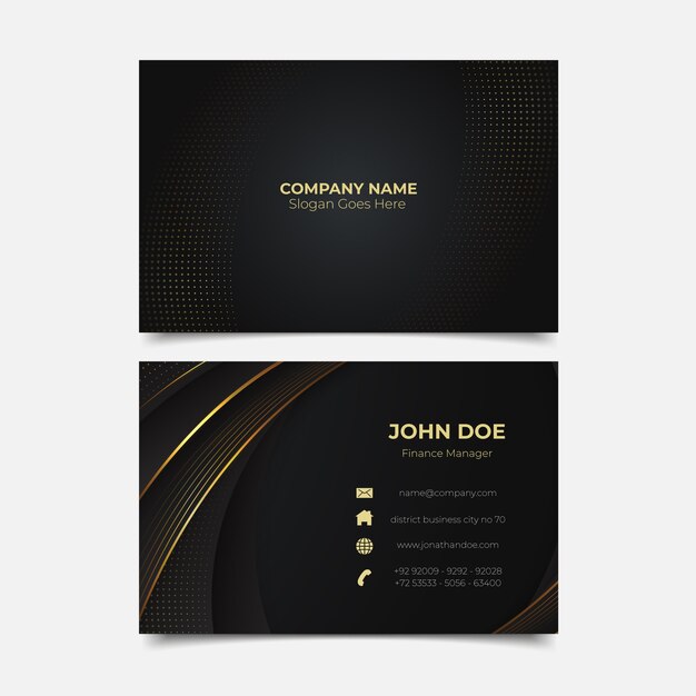 Realistic elegant business card design