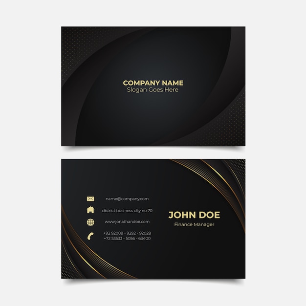 Realistic elegant business card design