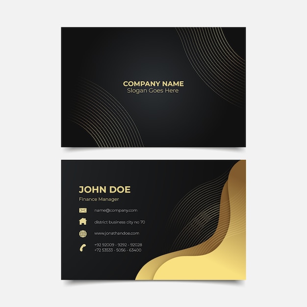 Realistic elegant business card design