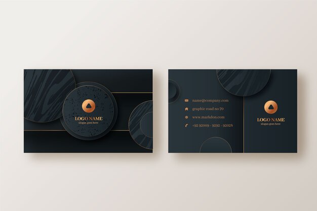 Realistic elegant business card template