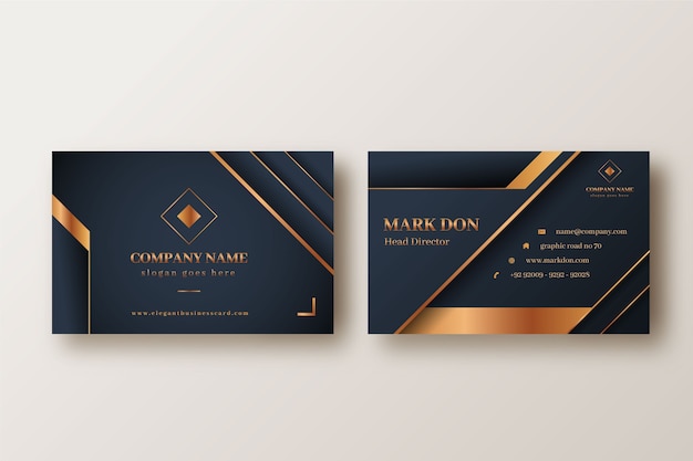 Realistic elegant business card template