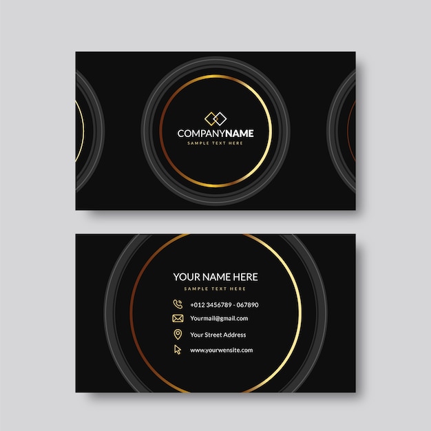 Realistic elegant business card