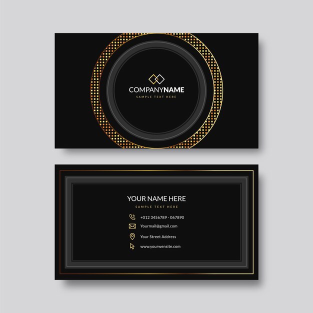 Realistic elegant business card