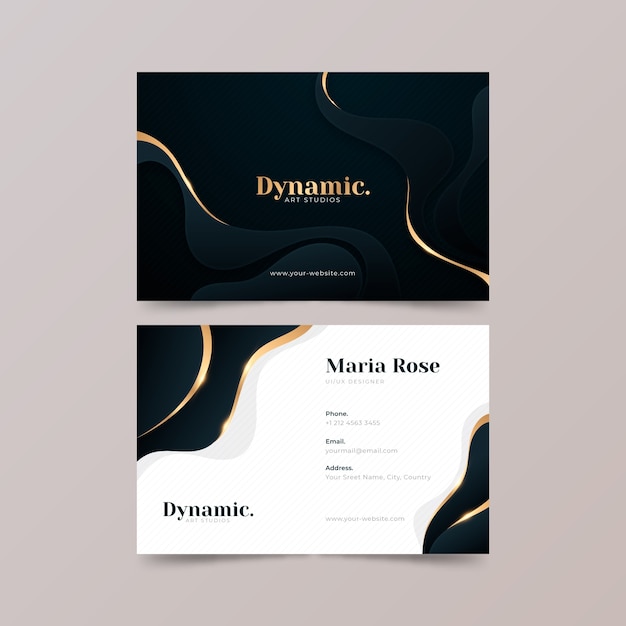 Realistic elegant business card