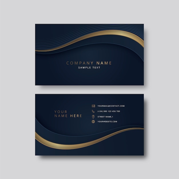 Realistic elegant business card