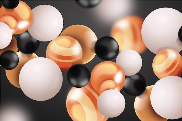 Realistic elegant spheres background