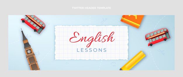 Realistic english lessons twitter header