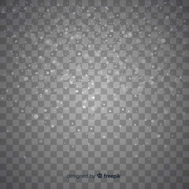 Free Vector realistic falling snowflakes in transparent background 