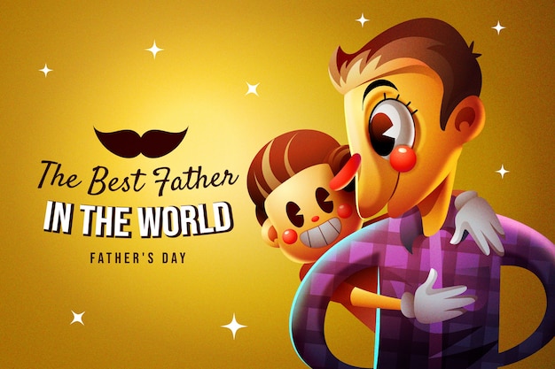 Free vector realistic father's day background