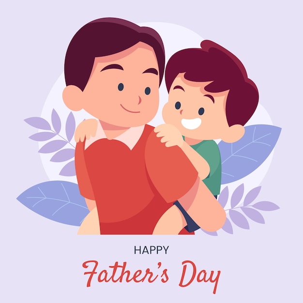 Realistic father's day illustration