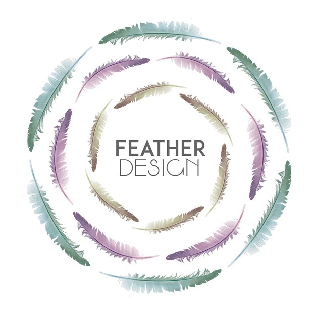  Realistic feathers design