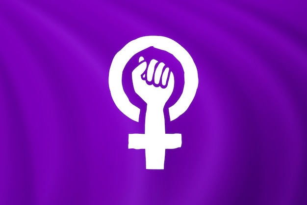 Free vector realistic feminist flag illustration