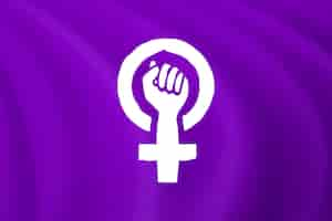 Free vector realistic feminist flag illustration