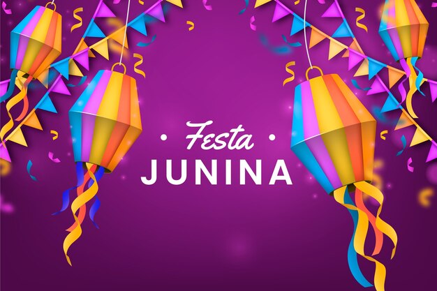 Realistic festa junina illustration