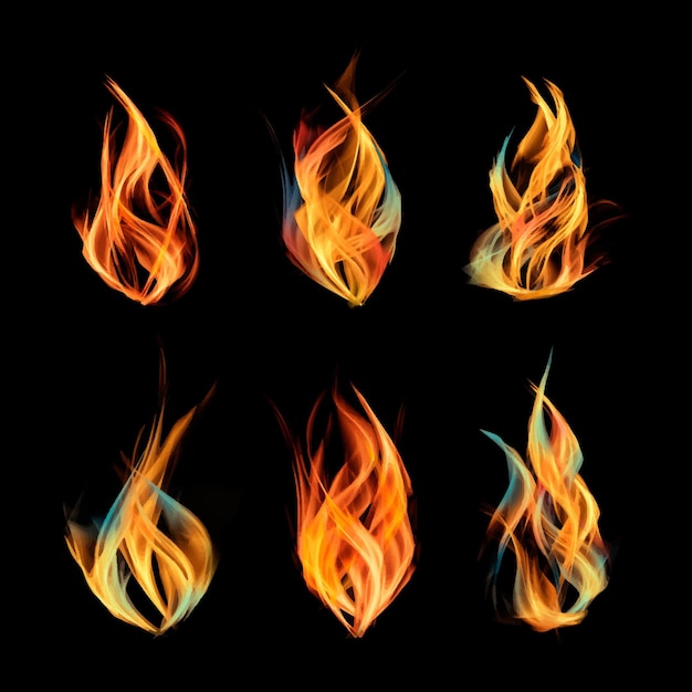 Realistic fire collection