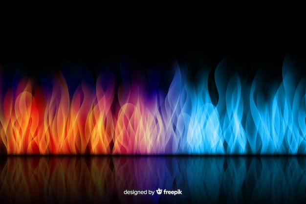 Free Vector realistic flames background