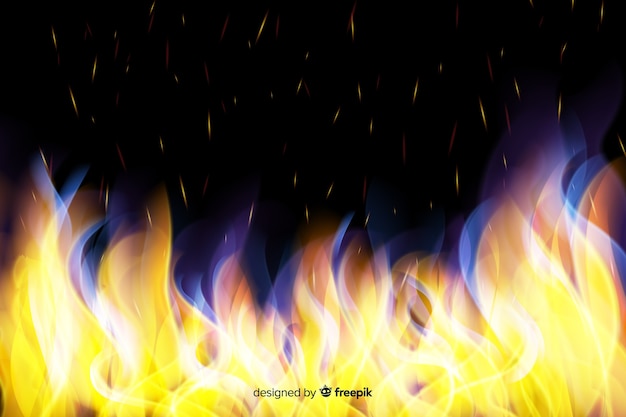 Free Vector realistic flames background