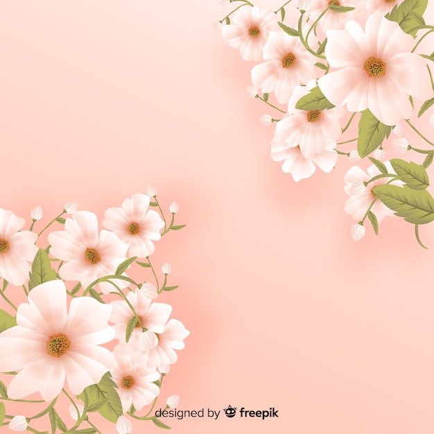 Realistic floral background