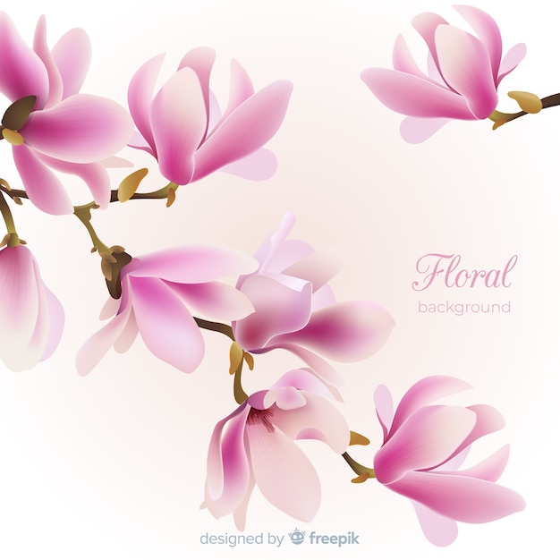 Realistic floral background