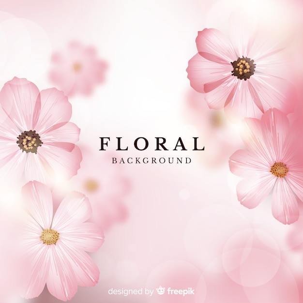 Realistic floral background