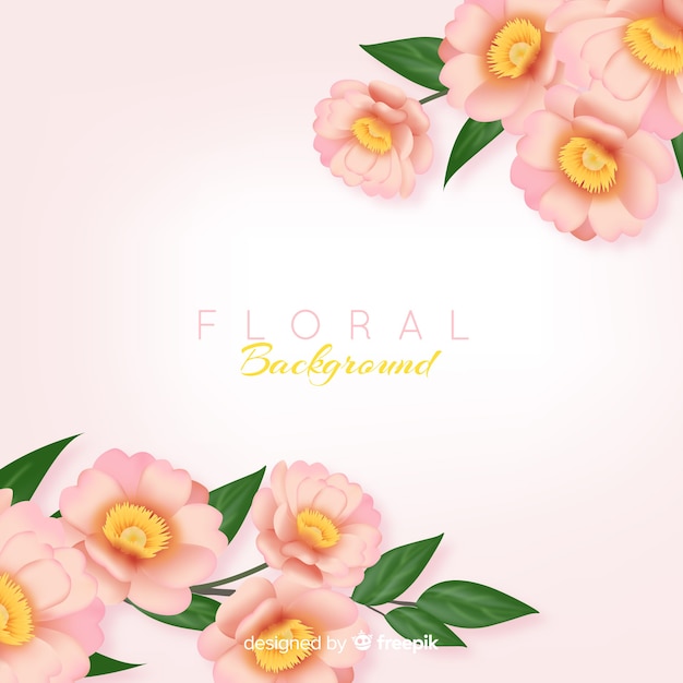 Free Vector realistic floral background