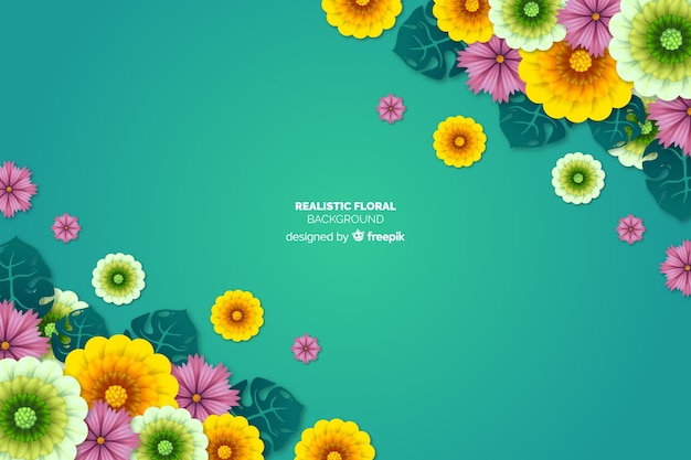 Free Vector realistic floral background