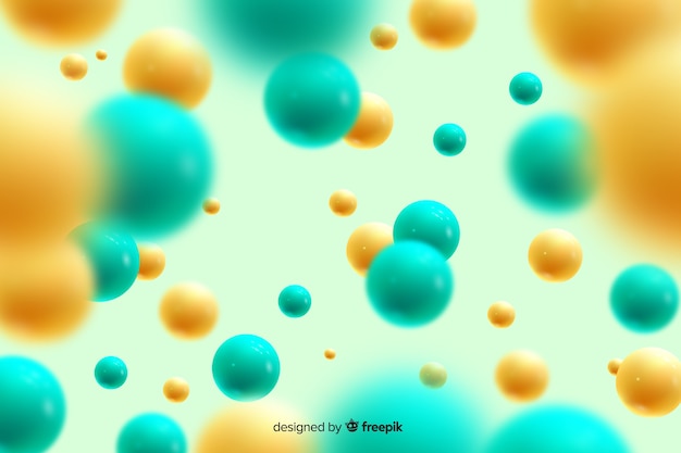 Free vector realistic flowing glossy balls background