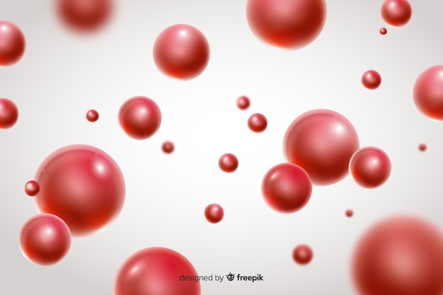 Realistic flowing glossy spheres background