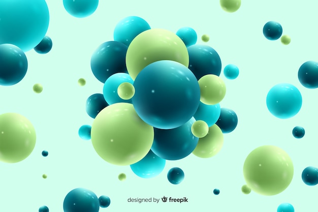 Free Vector realistic flowing shiny balls background