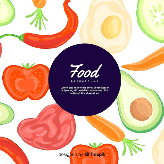 Free Vector realistic food background