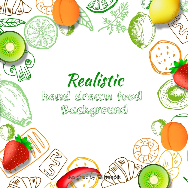 Realistic food background