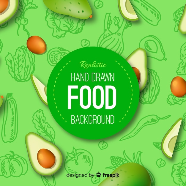 Free Vector realistic food background