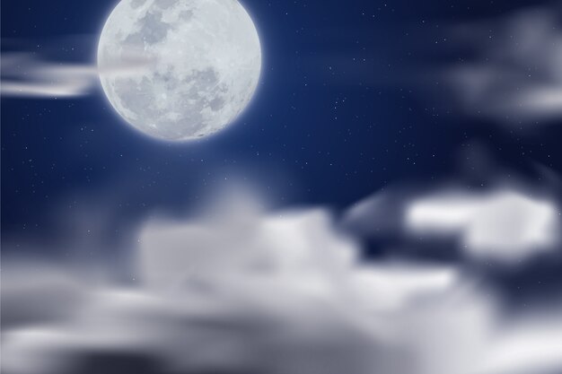 Realistic fool moon wallpaper