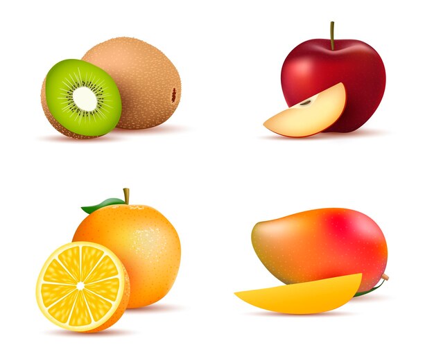 Realistic fruit collection