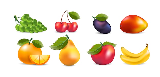 Realistic fruit collection