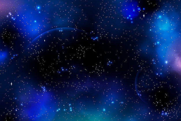 Free Vector realistic galaxy background with stars