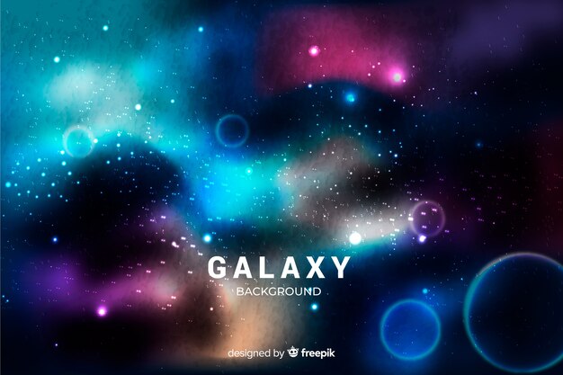 Free Vector realistic galaxy background