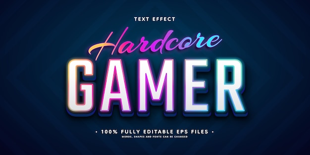 Realistic gamer text effect