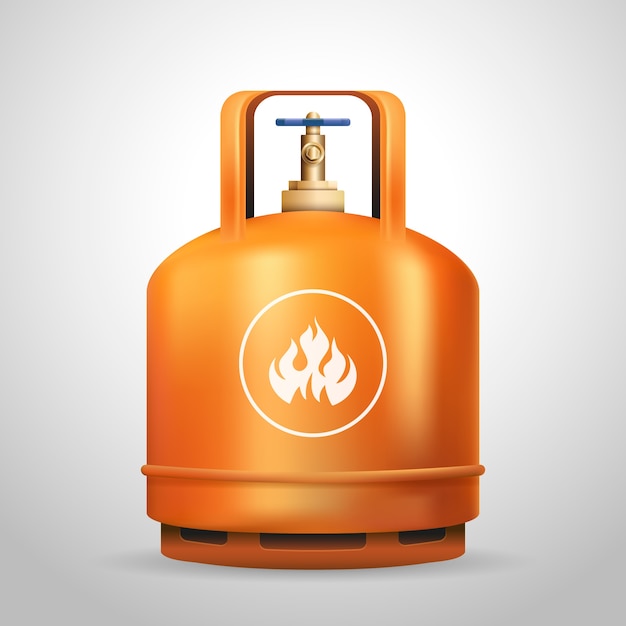 Realistic gas cylinder illustration