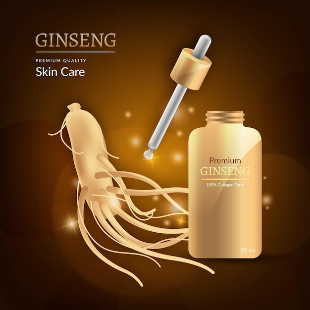 Realistic ginseng ad