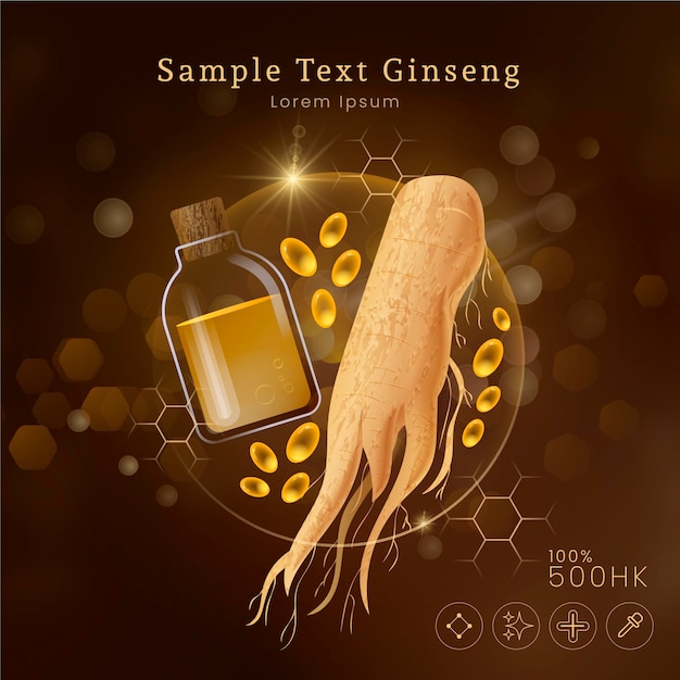 Realistic ginseng ad