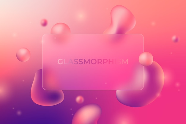 Realistic glassmorphism background