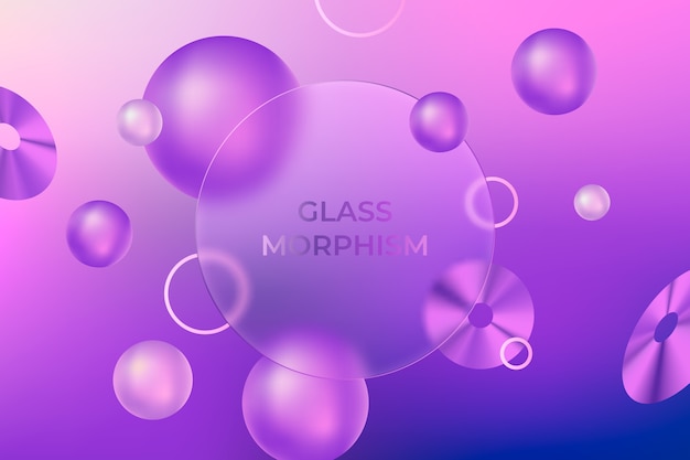 Realistic glassmorphism background