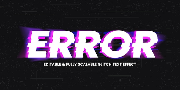 Realistic glitch text effect