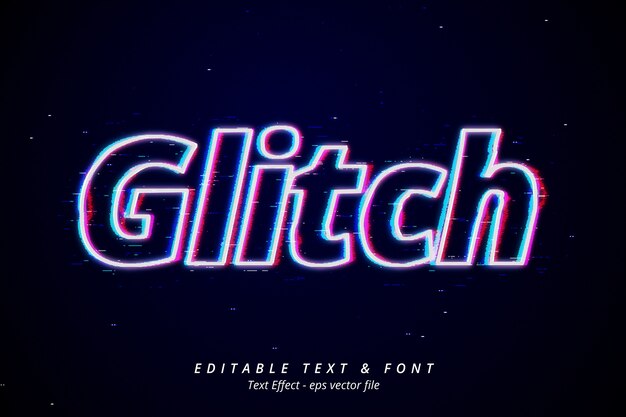 Realistic glitch text effect