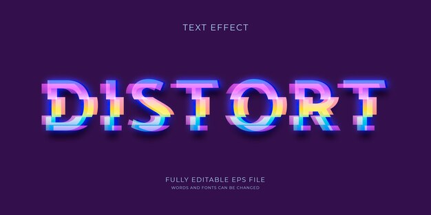 Realistic glitch text effect