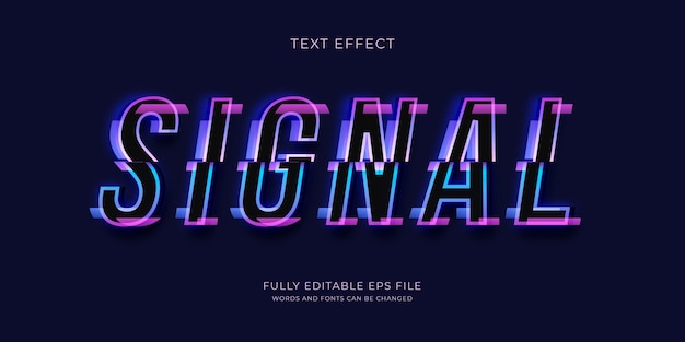 Realistic glitch text effect