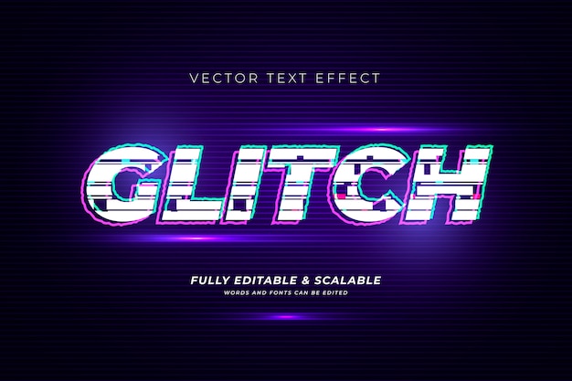 Realistic glitch text effect